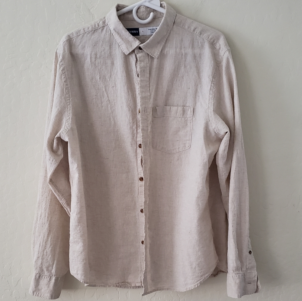 Men's Old Navy Button Up Linen Shirt